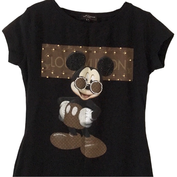 ‼️🤎Disney - print / Mickey Mouse short sleeve dress 👗 - Picture 2 of 6